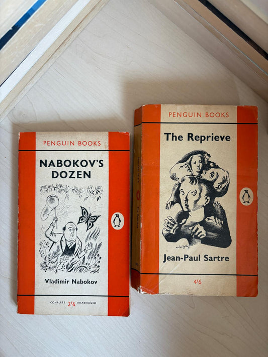 Vladimir Nabokov ir Jean-Paul Sartre knygų rinkinys